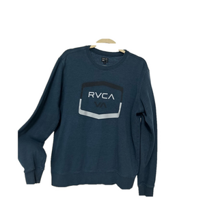 RVCA Crew Neck Pullover Sweatshirt Cotton Blend